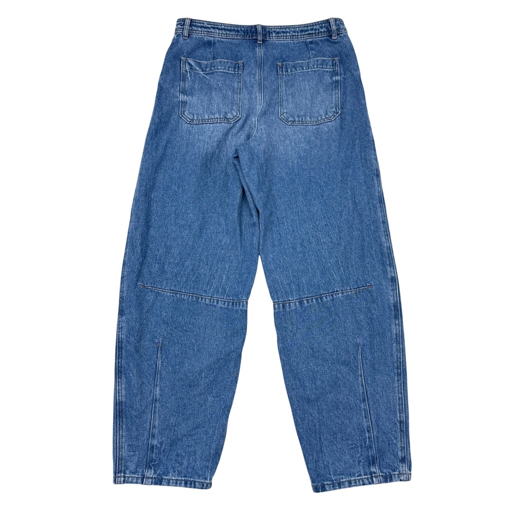 Ann Taylor LOFT Barrel Jeans Womens Size 28 / 6 Medium Wash Wide Leg Baggy - Picture 2 of 7